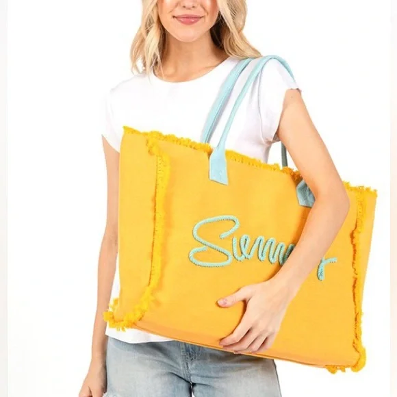 Summer Tote Bag multiple colors limited stock - Picture 6 of 9